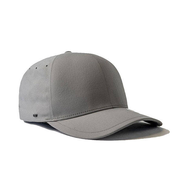 Uflex Bonded 6 Panel Fitted Curved Peak Baseball Cap - Grey / XXL