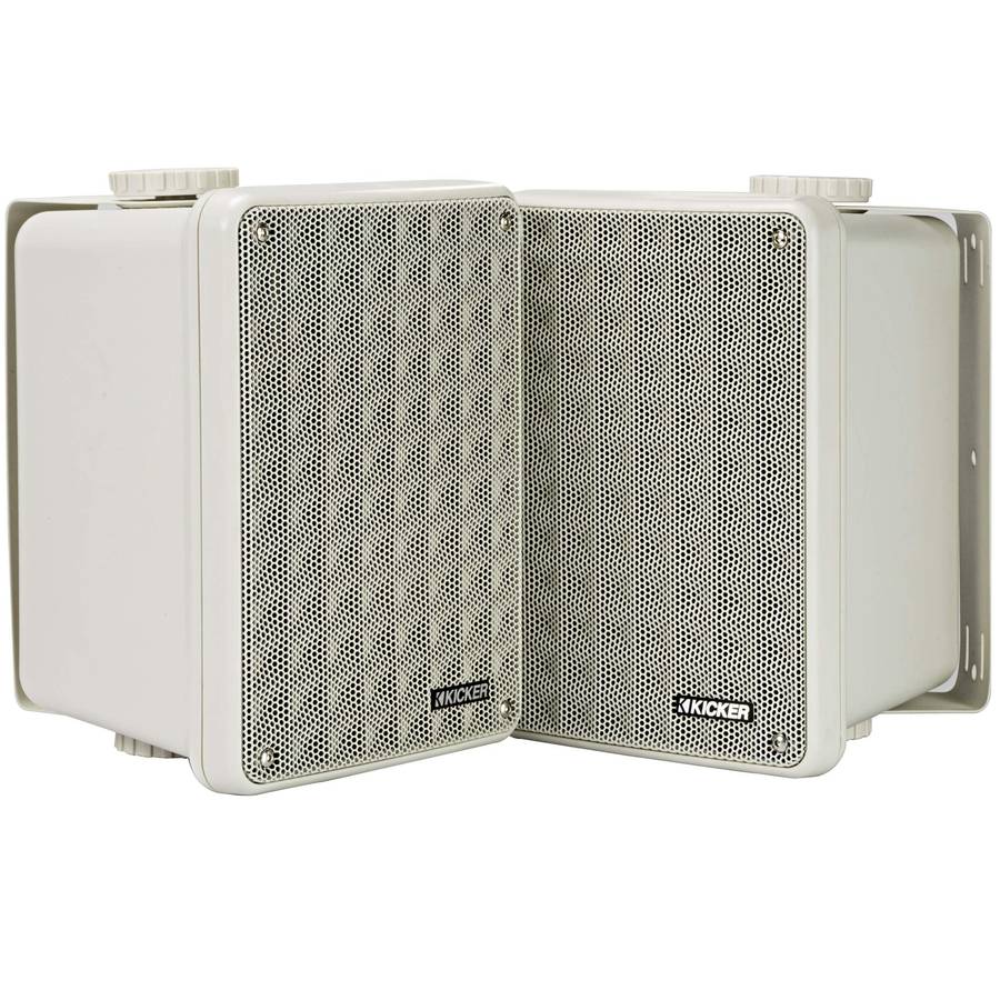 Kicker KB6 Outdoor/Indoor Speakers - Pair (White)