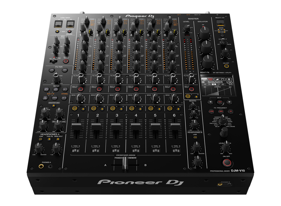 Pioneer DJ DJM-V10 Creative style 6-channel professional DJ mixer (Black)
