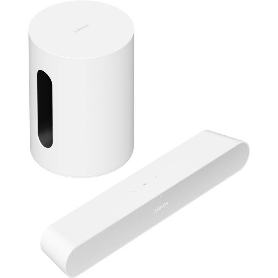 SONOS Ray Compact Soundbar (BlacK) + Sonos Sub Mini Compact Subwoofer - (Black)