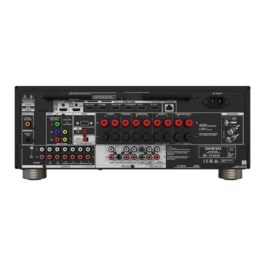 Onkyo TX-RZ30 9.2-Channel AV Receiver (Black)