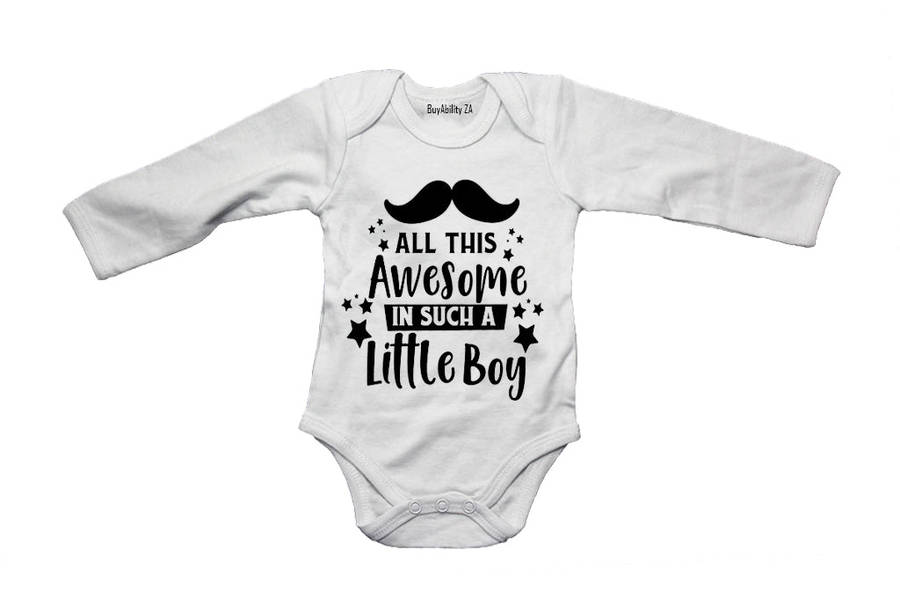 All this Awesome in Such A Little Boy! - Baby Grow
