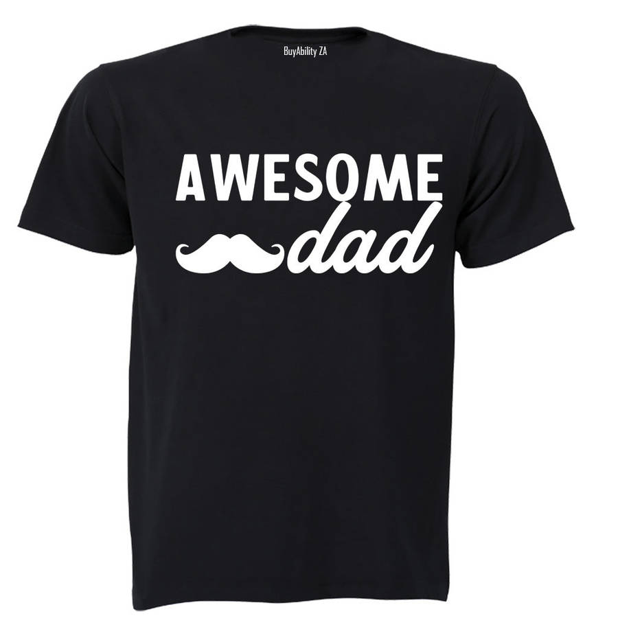 Awesome Dad - Mustache - Adults - T-Shirt