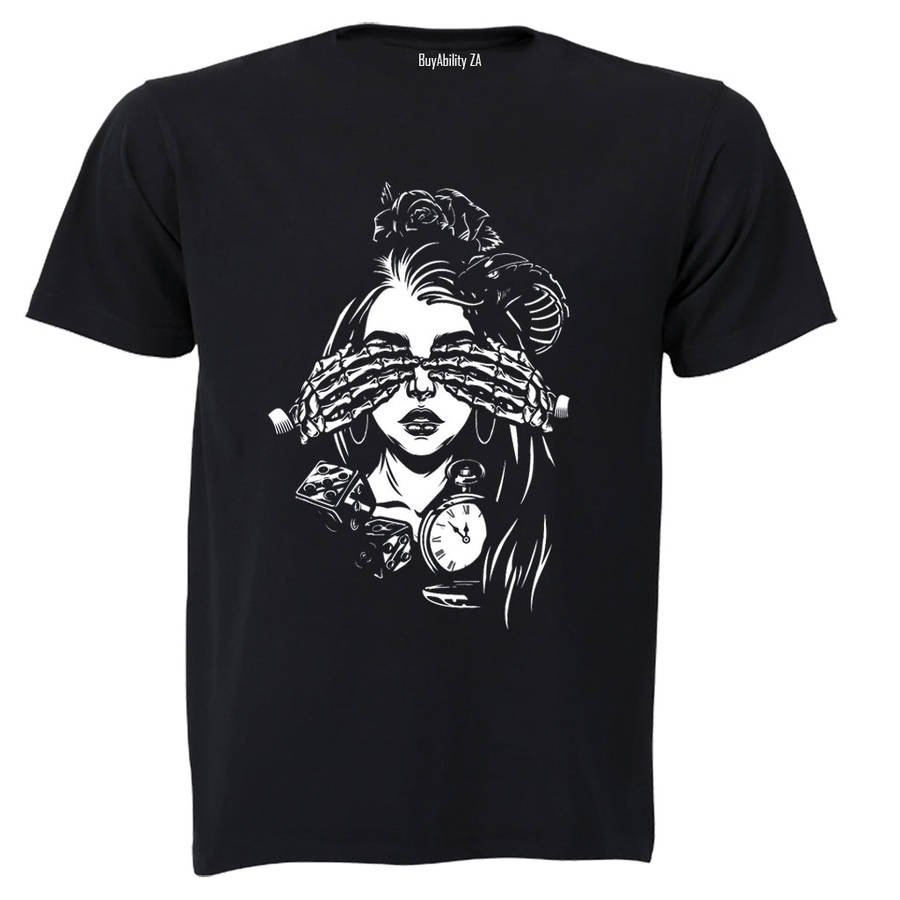 Eyes Closed - Skeleton Hands - Adults - T-Shirt