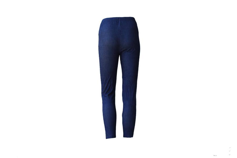 Dark Blue Jeggings With Sparkle - M-L