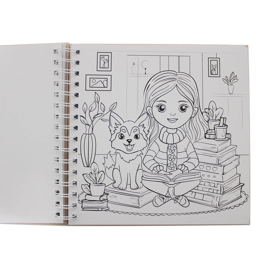 Cozy Girl: Bold and Easy Coloring Book