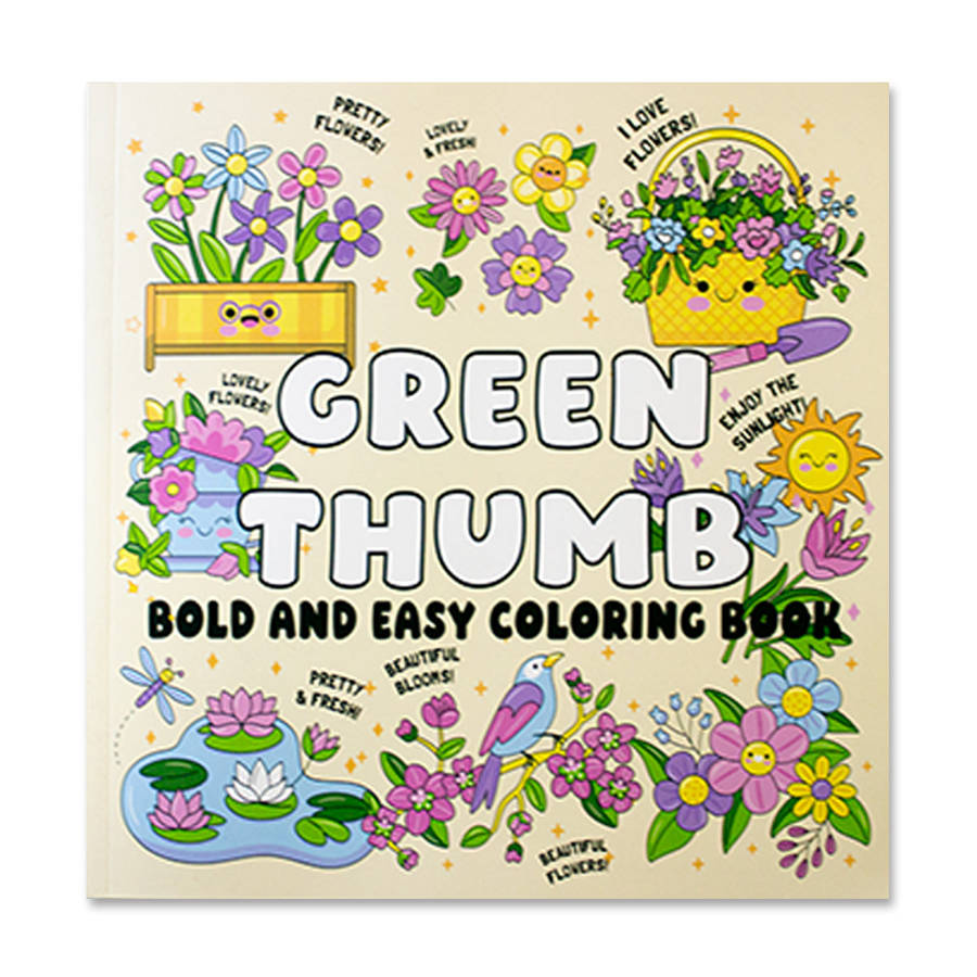 Green Thumb  : Bold and Easy Coloring Book