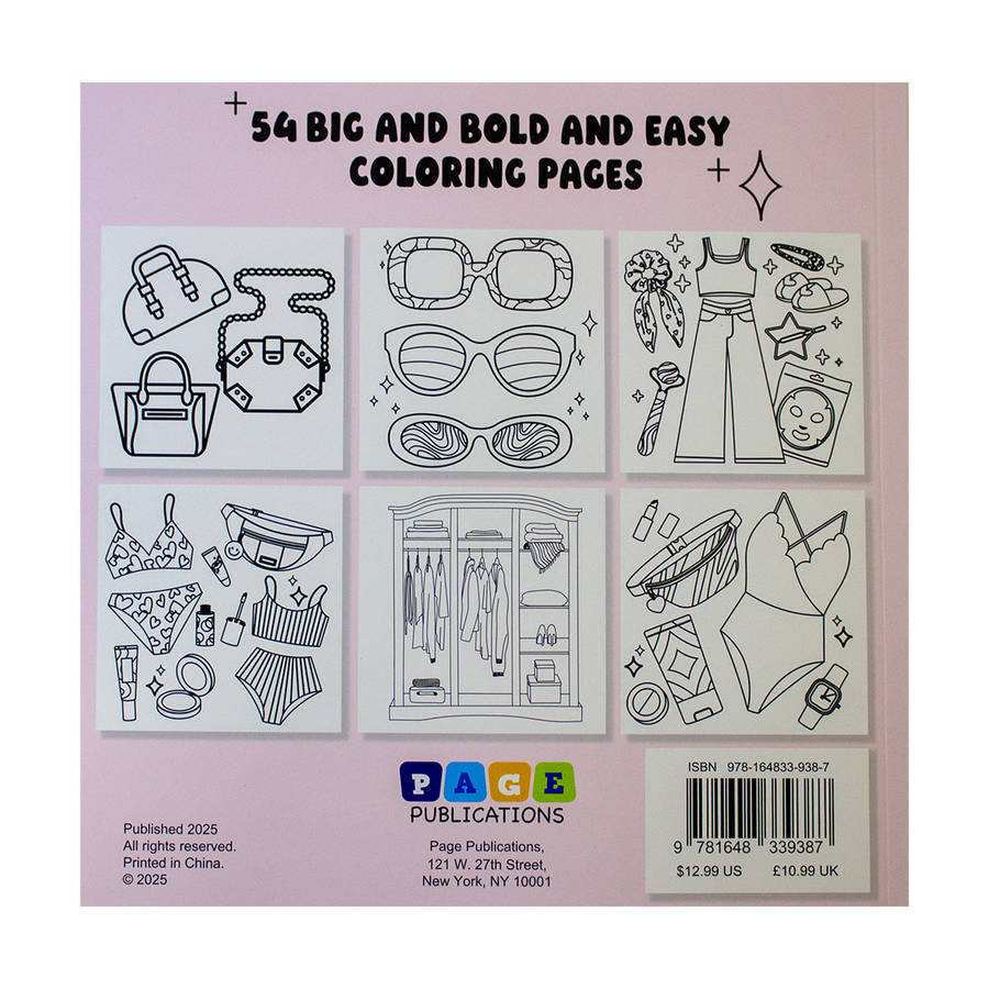Fashion Vibes : Bold and Easy Coloring Book
