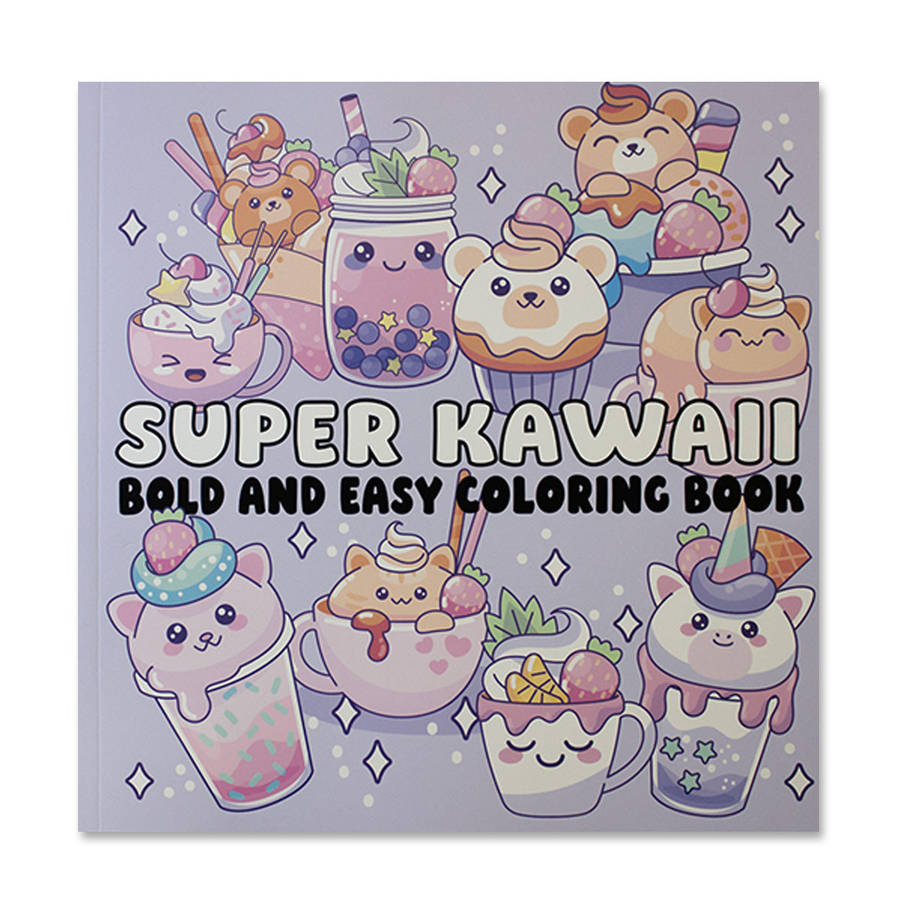 Super Kawaii: Bold and Easy Coloring Book