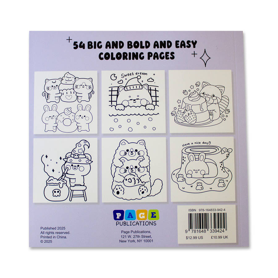 Super Kawaii: Bold and Easy Coloring Book