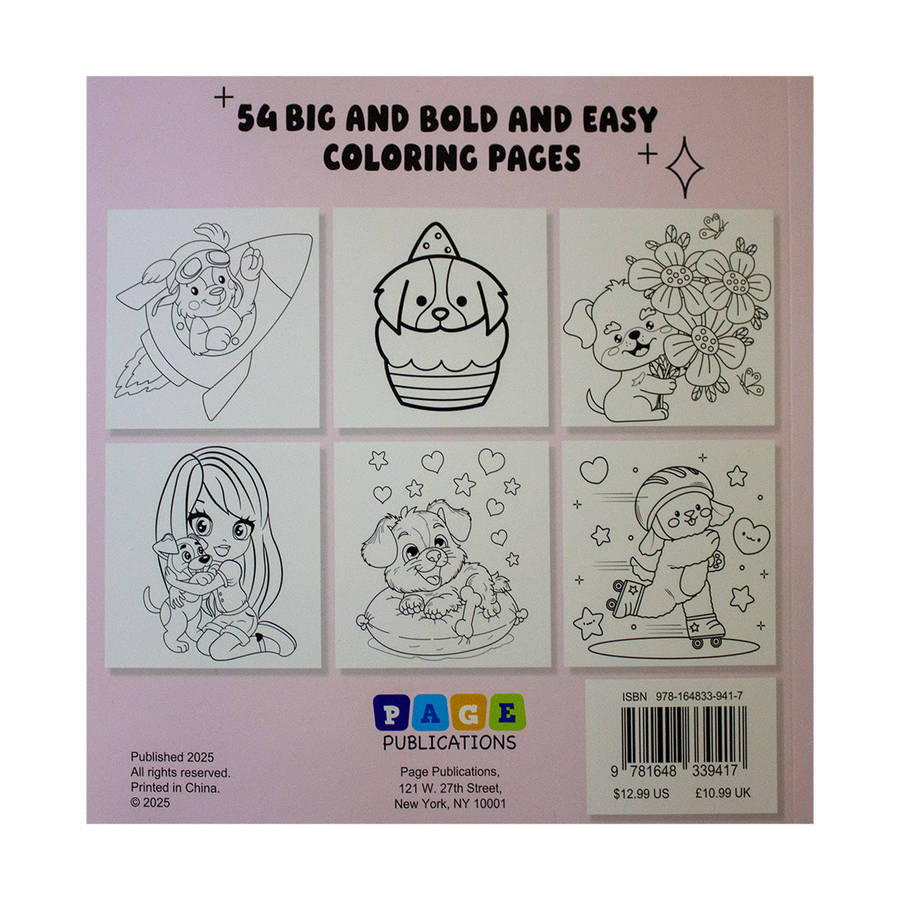Cute & Relaxing  : Bold and Easy Coloring Book