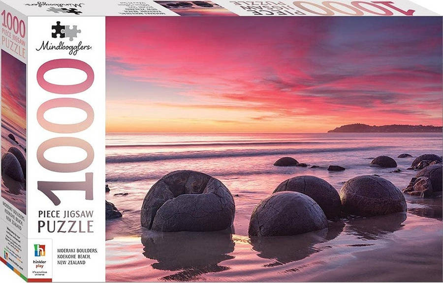 Moeraki Boulders, Koekohe Beach, New Zealand - 1000 Piece Puzzle