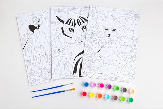Paint by Numbers Triple Set Wild Animals Box Set
