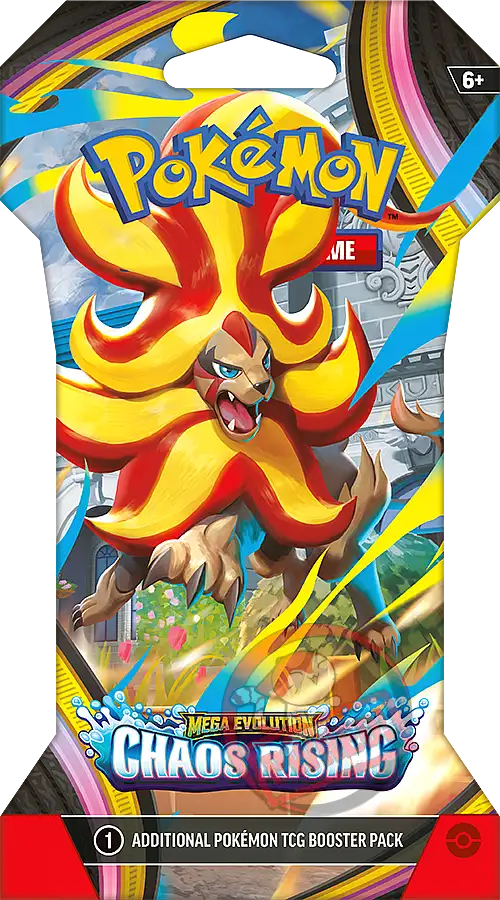 Pokemon Mega Evolution Chaos Rising Mega Pyroar Sleeved Booster Pack