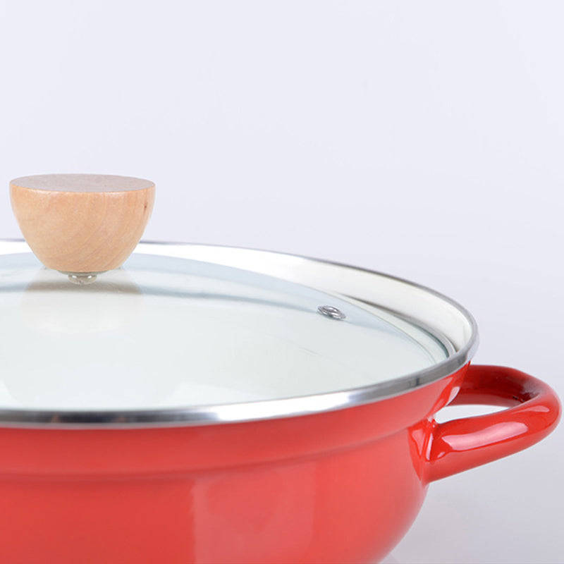 Agate Enamel Shallow Casserole 27cm with boil over guard design