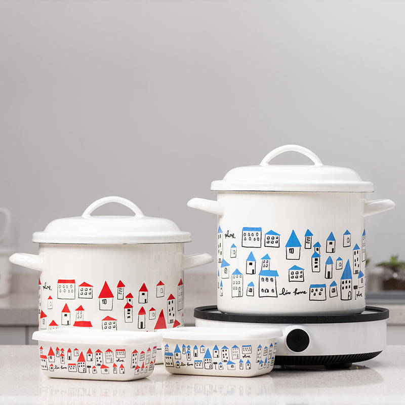 Agate Enamel Multi-Purpose Pot Stew Pot Stockpot Cooking Pot Casserole