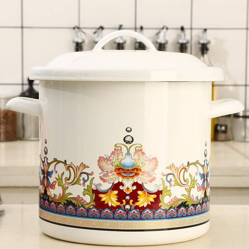 Agate Enamel Multi-Purpose Pot Stew Pot Stockpot Cooking Pot Casserole