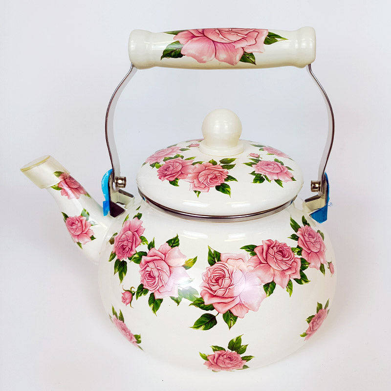 Agate Royal Enamel Tea Pot 2.5LT - Pink Rose