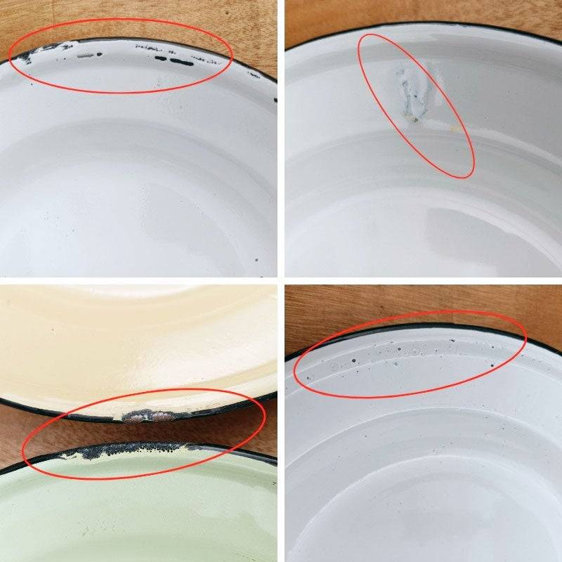 Non Returnable & Non Refundable Defects Stock Clearance! Enamel Rice Plate