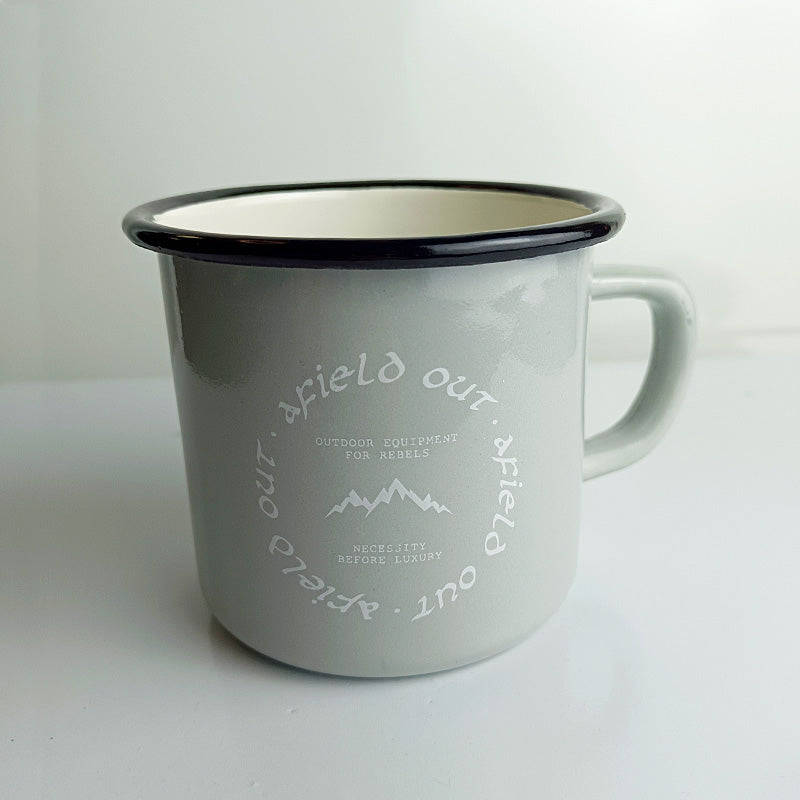 Premier Quality Color Enamel Mug 8cm Green Decorated