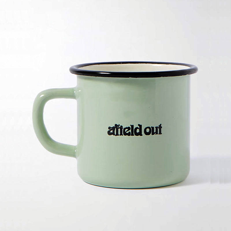 Premier Quality Color Enamel Mug 8cm Green Decorated