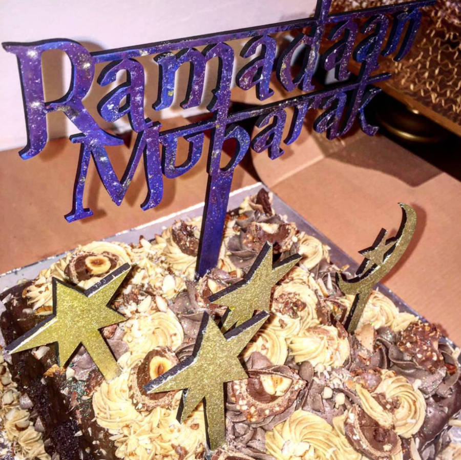Cake Topper (Wooden) - Happy Birthday Mum / Silver