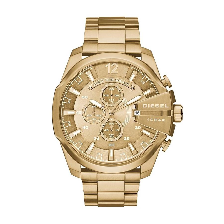 DIESEL Mega Chief Chronograph Champagne Dial Men's Watch