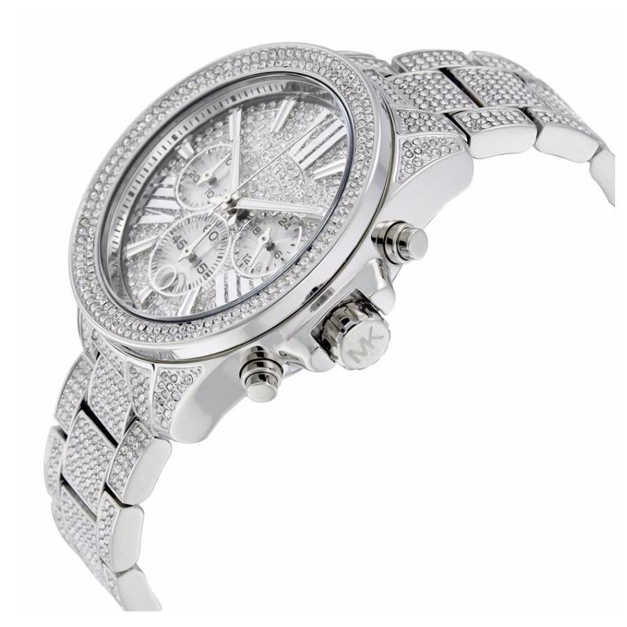 MICHAEL KORS Chronograph Crystal Pave Dial Ladies Watch