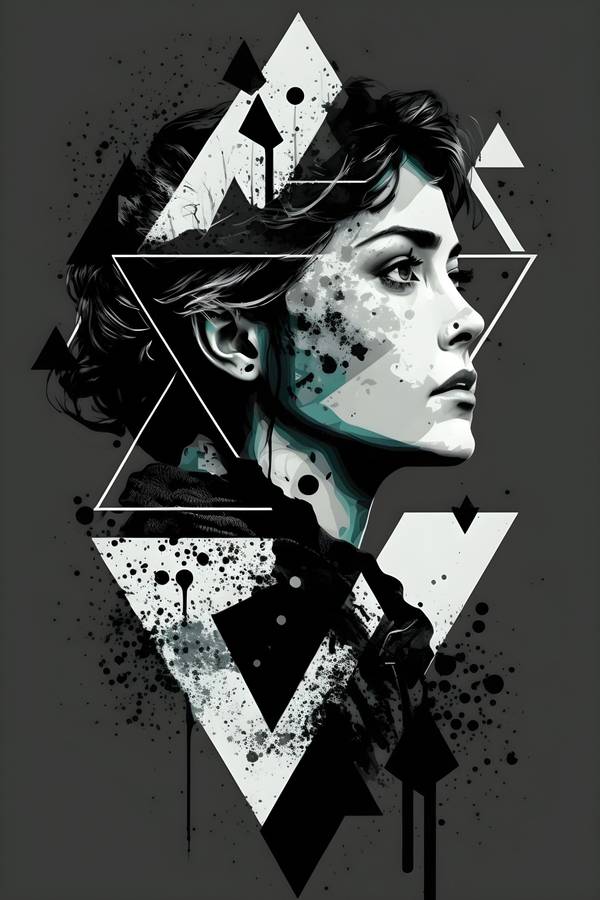 Faces 3 - Abstract Art Poster