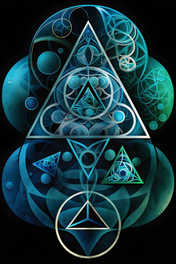 Pyramid Eye - Abstract Art Poster