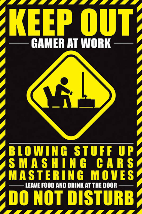 Gamer at Work - Poster
