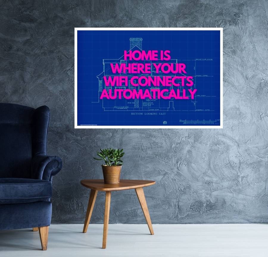 EgoAmo Original - Home is where your wifi connects automatically Poster