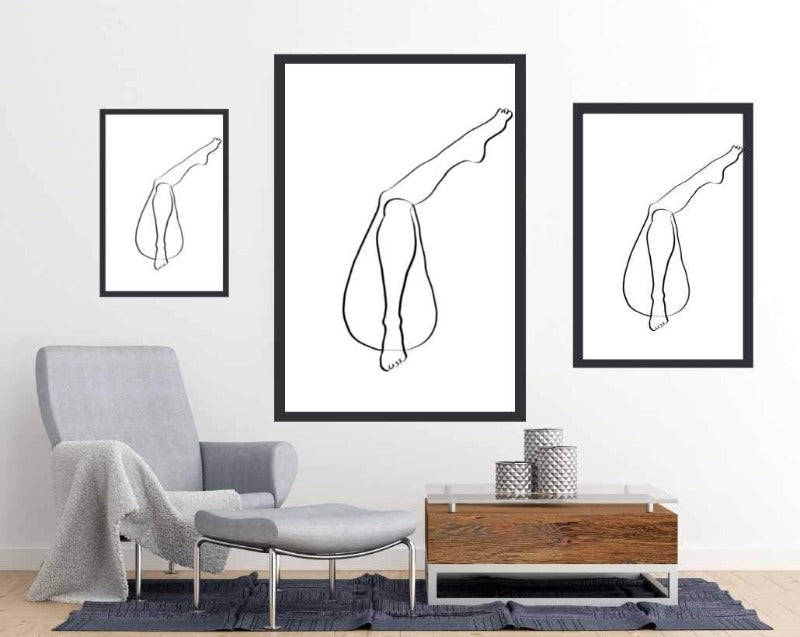 Legs Line Art Poster