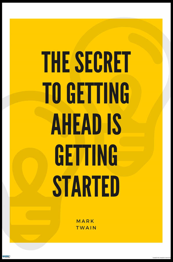 EgoAmo Original - Mark Twain Inspirational Quote Poster