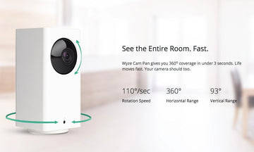 Wyze Cam Pan 1080p Wi-Fi Indoor Smart Home Camera with Night Vision and 2-Way Audio