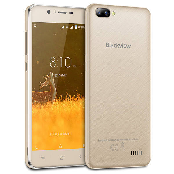 Blackview A7 5.0-Inch Android 7.0 1GB RAM 8GB ROM MT6580A Quad-Core 1.3GHz 3G Smartphone