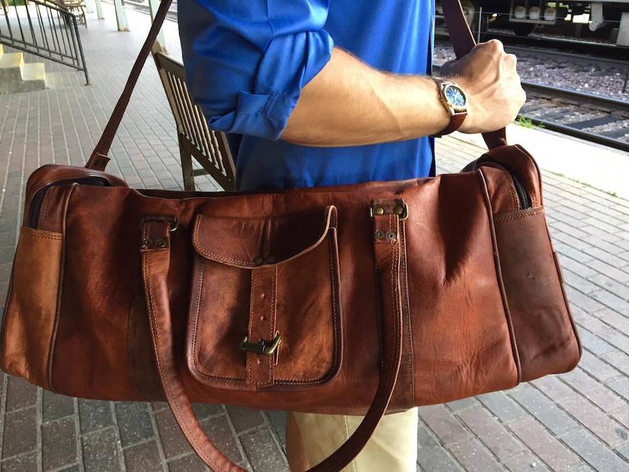 Best Ever Genuine Leather Duffel Bag - 20 inch