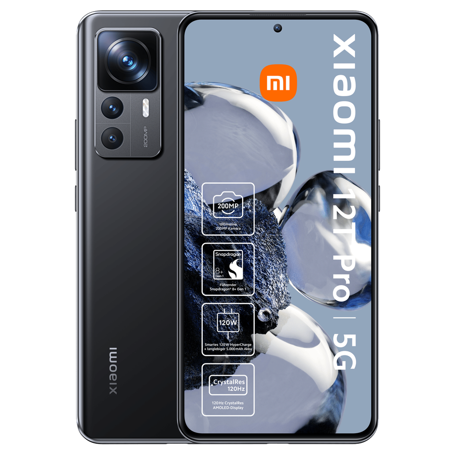 Xiaomi 12T Pro 12GB RAM and 256GB ROM 5G Dual SIM Unlocked - Black