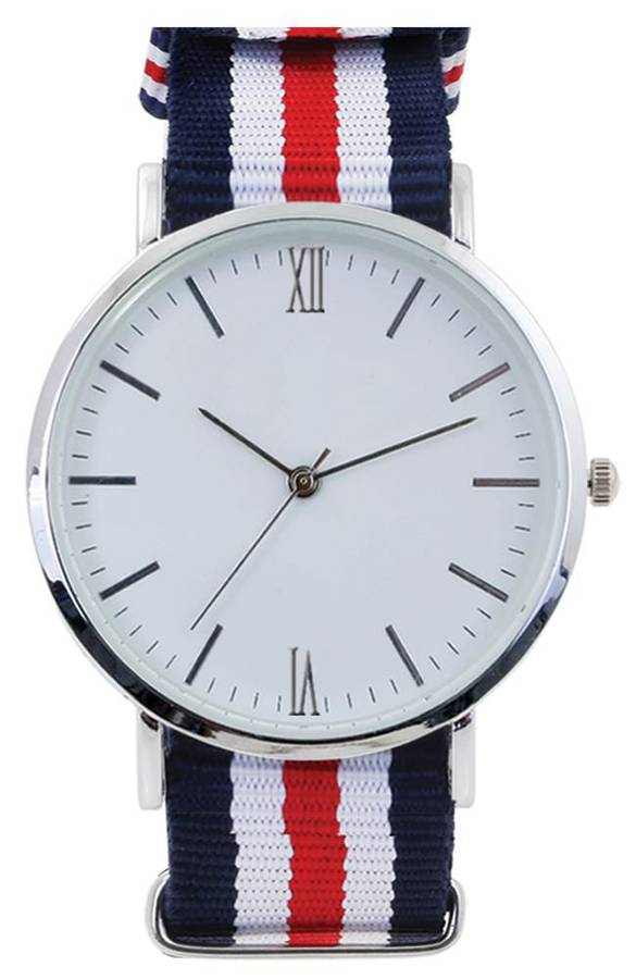 Digitime Nylon Watch - Navy Blue and Red