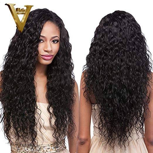 ALI V Glueless Full Lace Human Hair Wigs Water wave Lace Front Wigs For Black Women Unprocessed B...