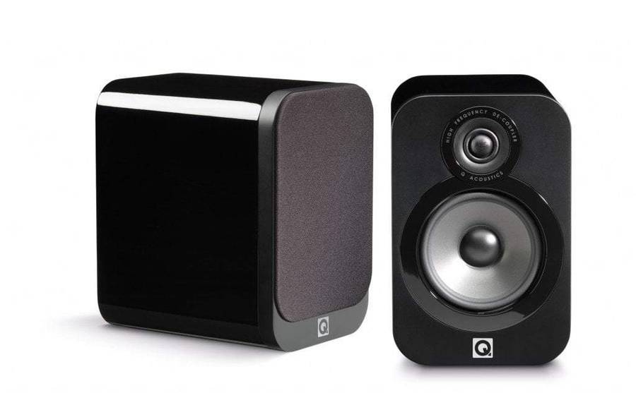 Q Acoustics 3010 Bookshelf Speaker - Pair - Black Lacquer