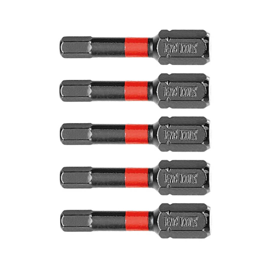 Impact Bit 30mm Length 5mm Hex 5pcs