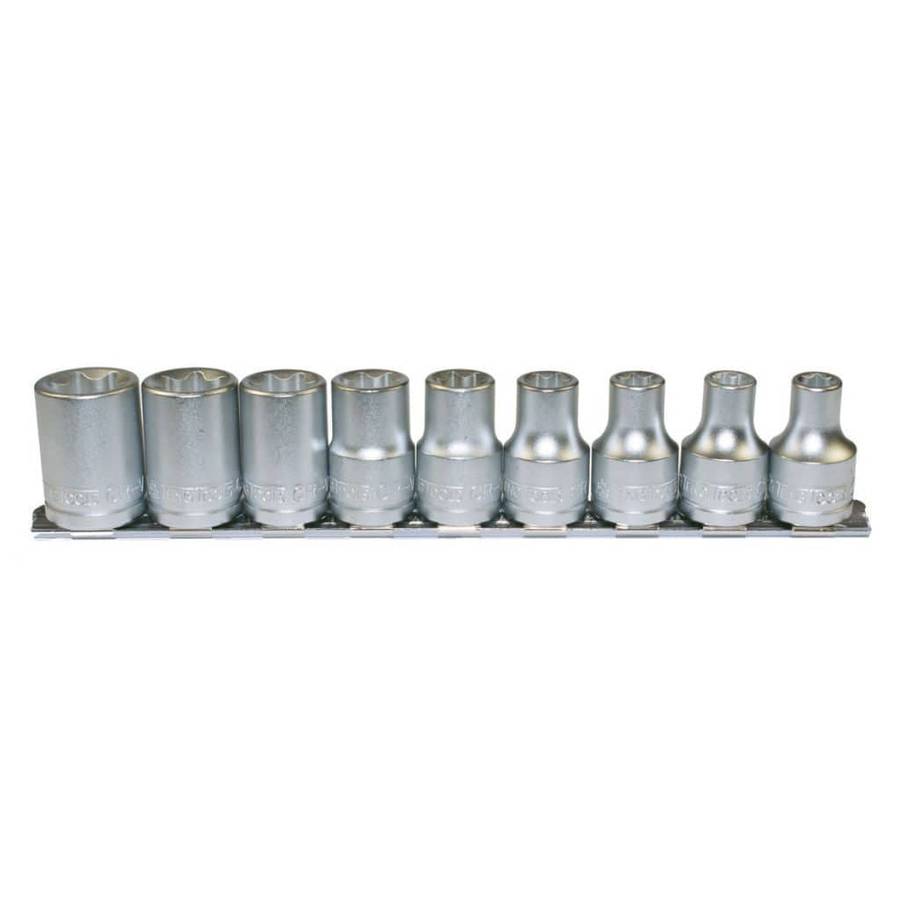 9PC 1/2inch Drive Tx-E Socket And Clip Rail