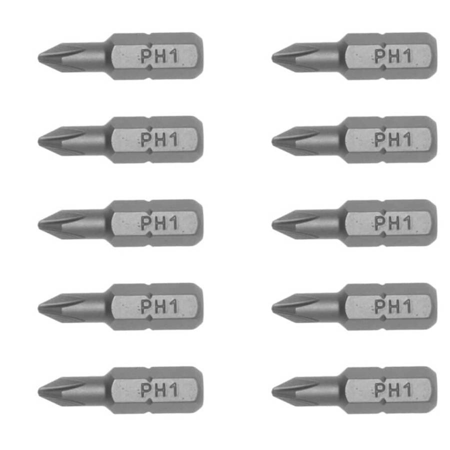 10PC 1/4inch Hex Drive PH1 Philips Bit 25MM