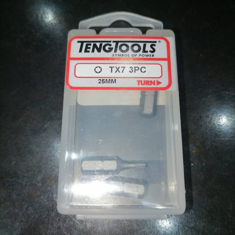 3PC 1/4inch Hex Drive TX07 Torx Bit 25MM