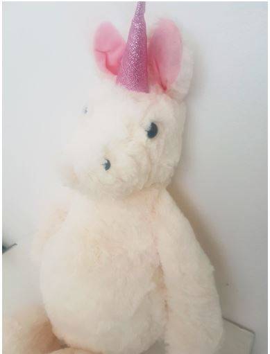 Large Fluffy Plush Unicorn  WHITE