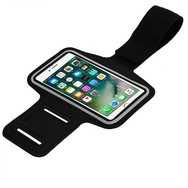 Sport Phone Bag Case Sports Running Armband Phone Holder Bag Pouch Touch Screen Access fo... - Black
