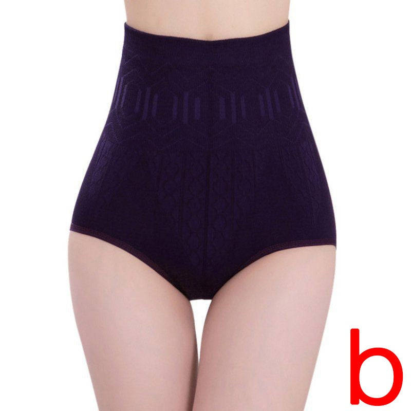 High Waist Briefs Shapewear Women Panty Body Shaper Control Slim Tummy Underwear - rose red