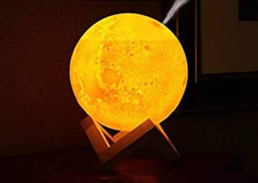 Full Moon Humidifier Lamp, LED Lunar Night Light 880ml