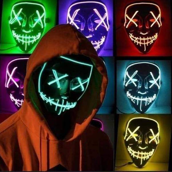Purge Mask The Movie LED Light (Halloween) - blue